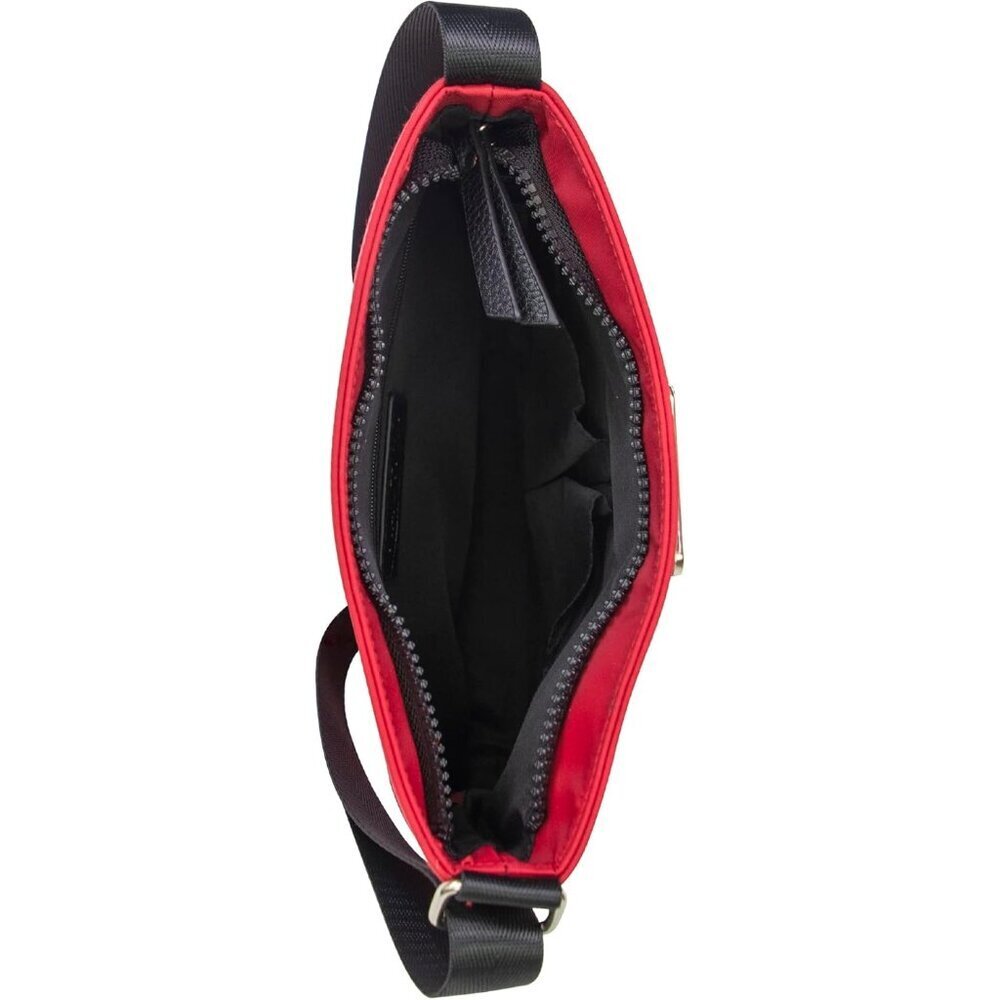 Women's Red Diver Nylon Small Crossbody Bag Purse Adjustable Shoulder Strap - Picture 3 of 6